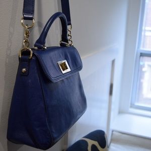 kate spade blue leather handbag